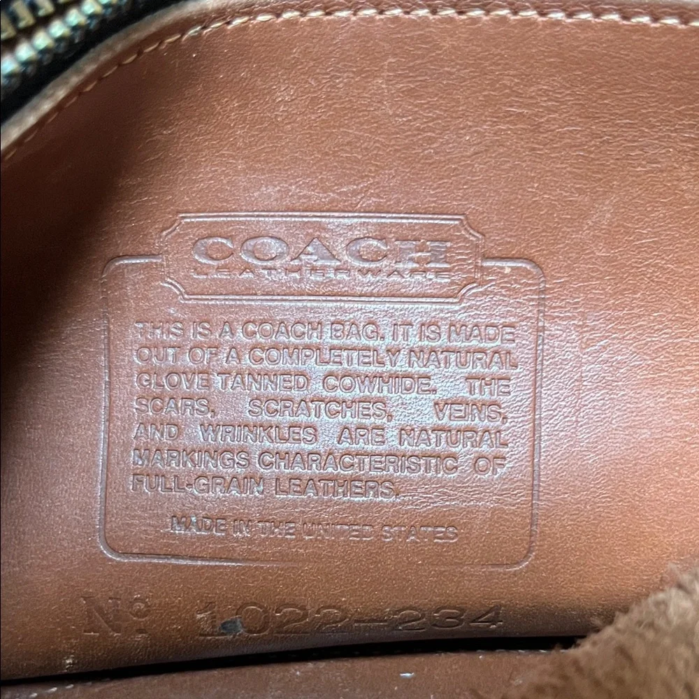 Coach Vintage Chestnut Brown Leather Satchel with Turnlock Hardware